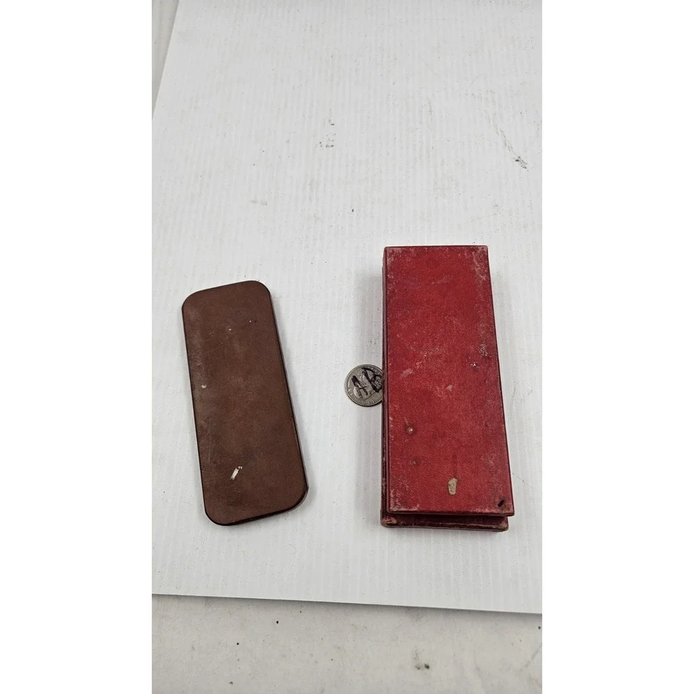VINTAGE WORLDS CENTAUR BEST  DRY RAZOR SHARPENING HONE/STONE WITH/ ORIGINAL BOX